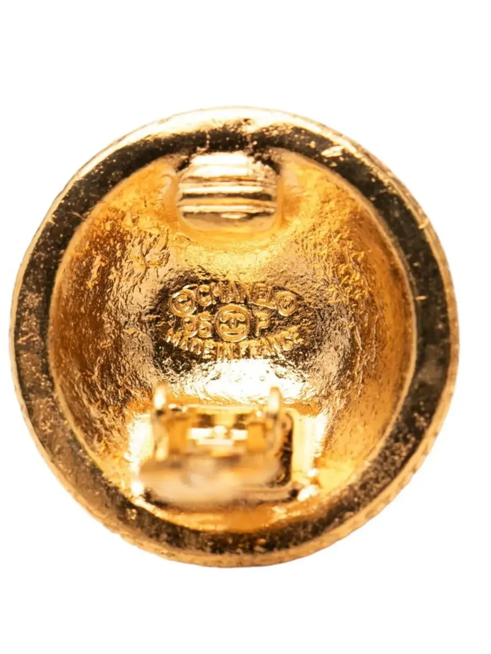 Chanel Cc Logo Round Clip-On Earrings #247021C64B